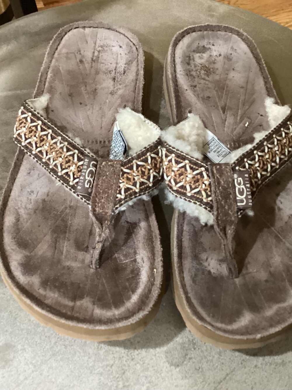 UGG’s Sandals, Slides Sandals, brown size 5